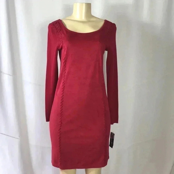 I.N.C. International Concepts Beauty Berry Dress Size P/P Zipper Neck New - Picture 1 of 6